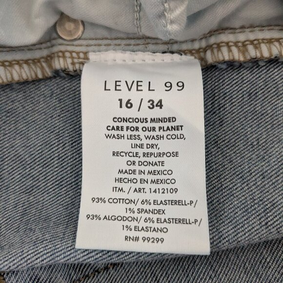 Level 99 Jeans Women's 34 Blue High Rise Skinny Crop Ankle Denim Nostalgic Wash - Picture 4 of 16